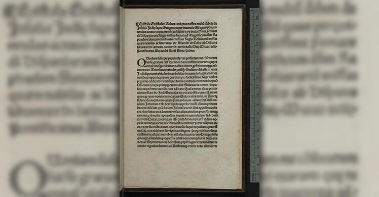 Carta "Plannck I" de Cristóbal Colón.
