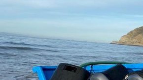 Muy cerca de esta lancha abandonada se encontró la mercancía ilegal.