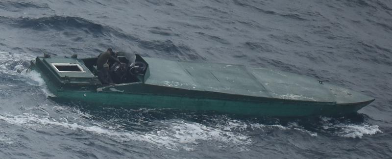 Un bote rápido cargado con 1,665 kilos de cocaína.