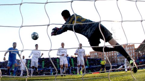 El guardameta del Real Madrid Thibaut Courtois, dio un partidazo ante el Getafe.