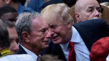 Michael Bloomberg y el presidente Trump coincideron en 2016.