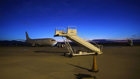 Avión de ICE.  John Moore/Getty Images