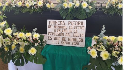 Memorial a víctimas de la tragedia en Tlahuelilpan.
