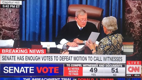 La captura de pantalla de CNN muestra el resultado final del voto.