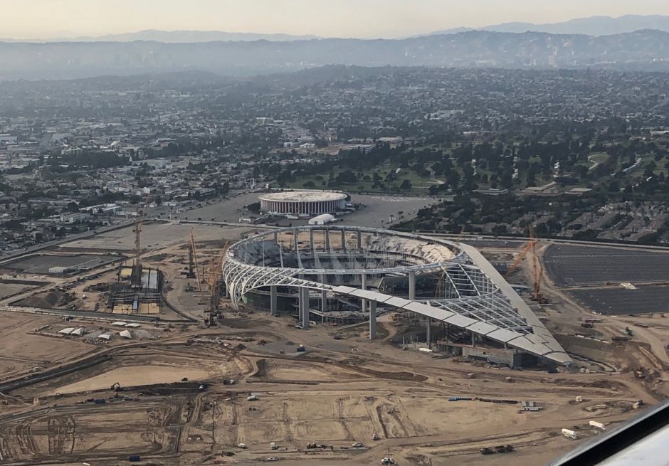 Las obras del SoFi Stadium en Inglewood. /Ricardo López
