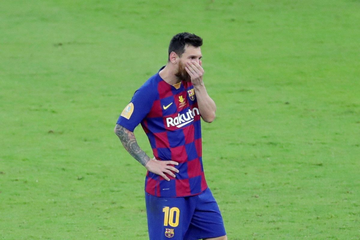 Lionel Messi se quedó con las ganas de celebrar el gol del triunfo para el Barça.