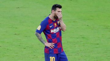 Lionel Messi se quedó con las ganas de celebrar el gol del triunfo para el Barça.