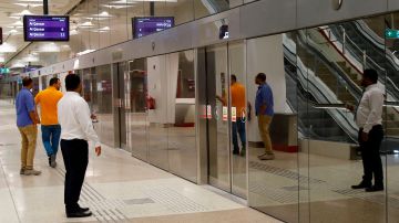 Imágenes de la estación de metro de Doha que se acaba de inaugurar.