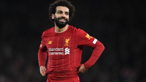 mohamed salah festeja sin playera