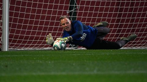 El arquero del Barcelona, Marc André ter Stegen.