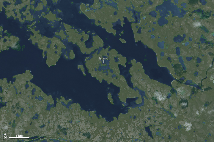 donde esta la isla en un lago en una