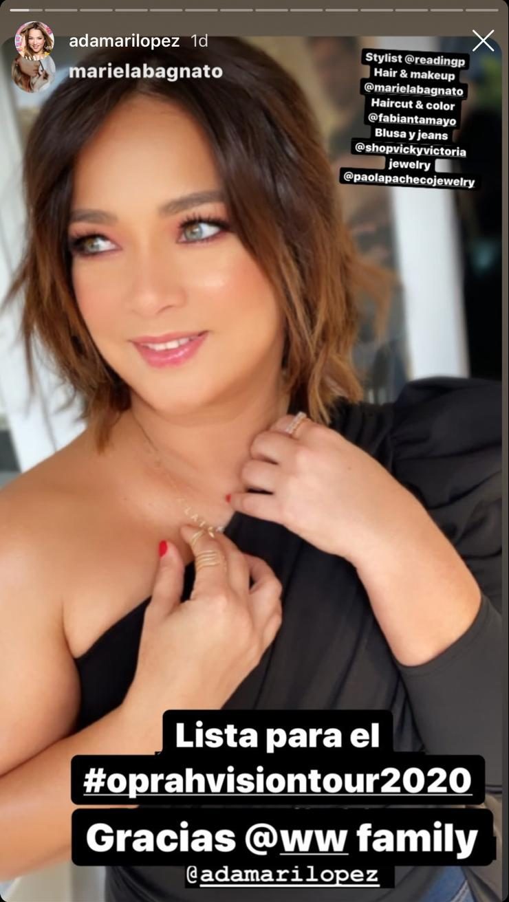 Captura de las historias de Instagram de @adamarilopez