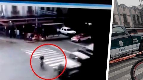 El auto militar se pasó el alto.