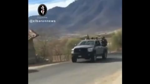Convoy del CJNG en Michoacán.