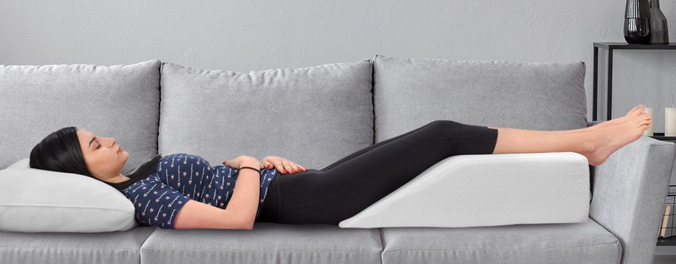 NCONCO Cojín inflable del pie del viaje de la almohada del descanso del pie del hogar reduce la hinchazón mejora la circulación 