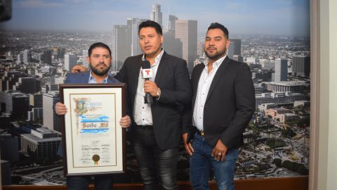 (De izq. a der) Sergio Lizárraga, Oswaldo Silvas y Alan Manuel Ramírez de Banda MS.
