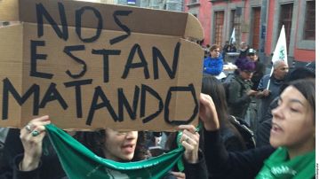 Manifestación por el asesinato de Fátima.
