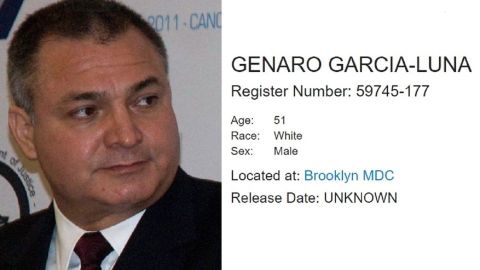 García Luna está detenido en una prisión en Brooklyn.