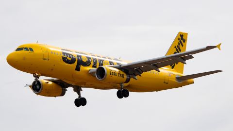 Un avión de Spirit Airlines, la compañía en la que iba el cadáver de la mujer de 83 años.