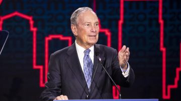Mike Bloomberg en campaña.