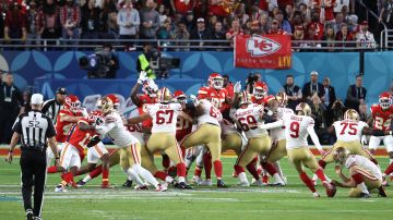Un momento del partido del Super Bowl entre los 49ers y los Chiefs.