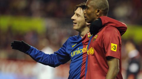 Lionel Messi y Samuel Eto'o