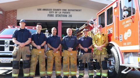 Los “apagafuegos” de la Estación 26 de Bomberos del Condado de Los Ángeles.
