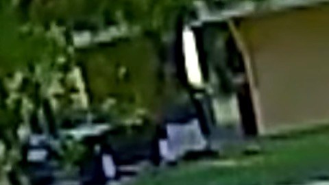Imagen de la cámara de vigilancia de Fort Lauderdale donde se ve a la ladrona junto a su bebé.