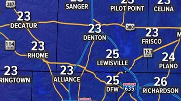 Mucho frío en Texas.