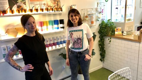 Carmen Ferreyra y Gretel Pellegrini, cofundadoras junto con la chef Fernanda Tabares, de Porteñas./A. B. N.