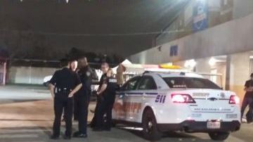 Escena cerca del lugar del tiroteo.