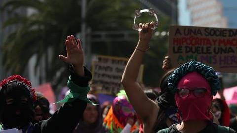 Protesta de mujeres.