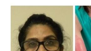 Bharade (izquierda), un niño herido y el producto cuestionado