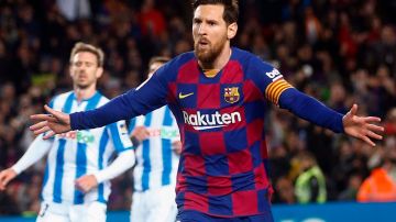 Lionel Messi le anotó de penal el fin de semana a la Real Sociedad.