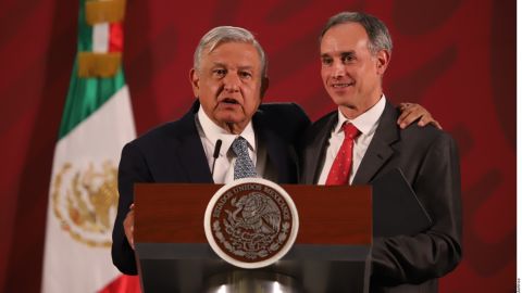 AMLO y Hugo López-Gatell.