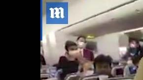 Una trifulca se formó en pleno de Thai Airways en China.