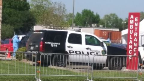 El sitio de autoservicio en Houston.