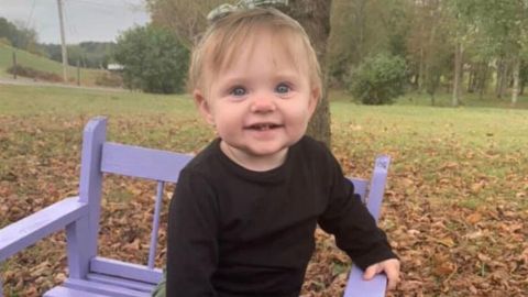 La pequeña Evelyn Mae Boswell.