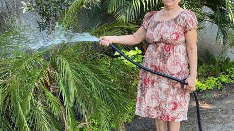 María de Jesús Bustos en su casa de México.