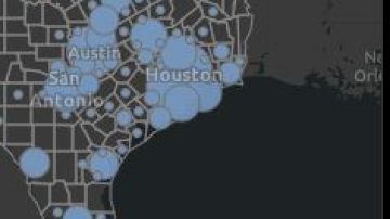 El área de Houston reporta más casos.