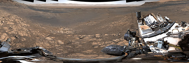 Curiosity en la foto de Marte