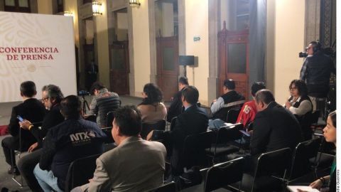 Así lució la conferencia de AMLO.
