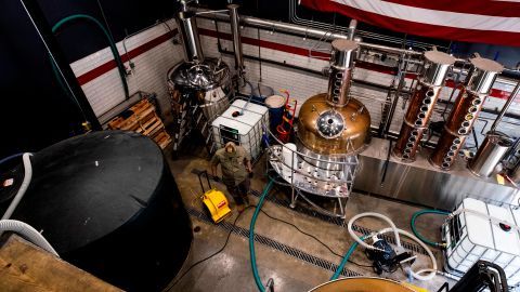Las instalaciones de Portuguese Bend Distilling, en Long Beach, California.