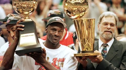 Michael Jordan ganó seis títulos con los Bulls.