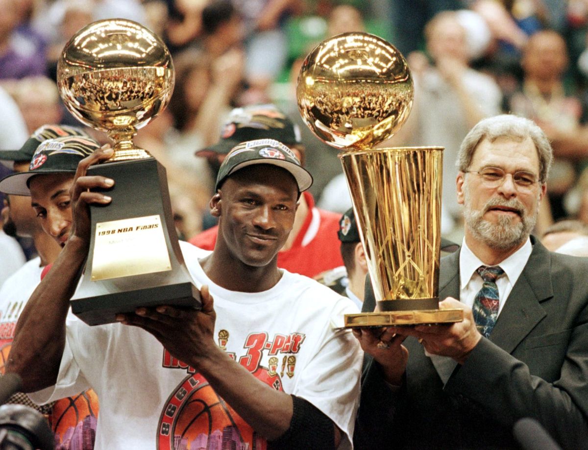 Michael Jordan ganó seis títulos con los Bulls.