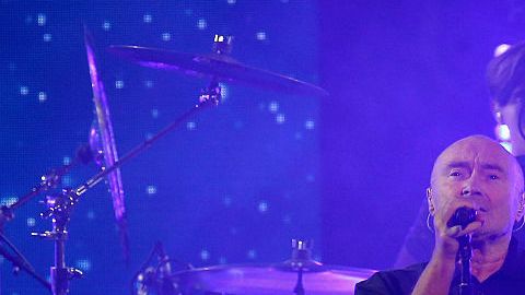 Phil Collins en la apertura del primer día del US Open de 2016.