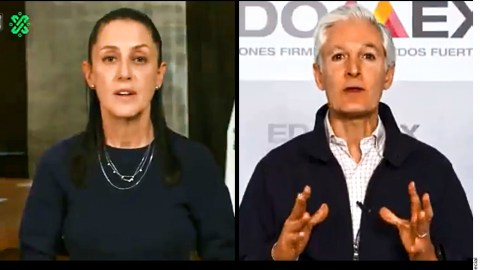 Claudia Sheinbaum y Alfredo del Mazo.