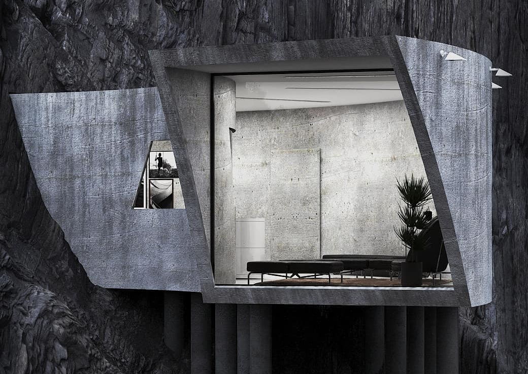 Proyecto The Concrete House de Reza Motashami.