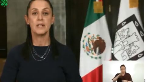 Claudia Sheinbaum, alcaldesa de la Ciudad de México, durante su mensaje de este martes.