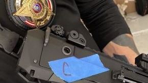 Una de las armas decomisadas.